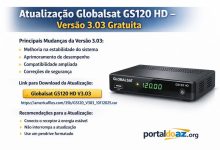 atualização Globalsat GS120 HD v3,03